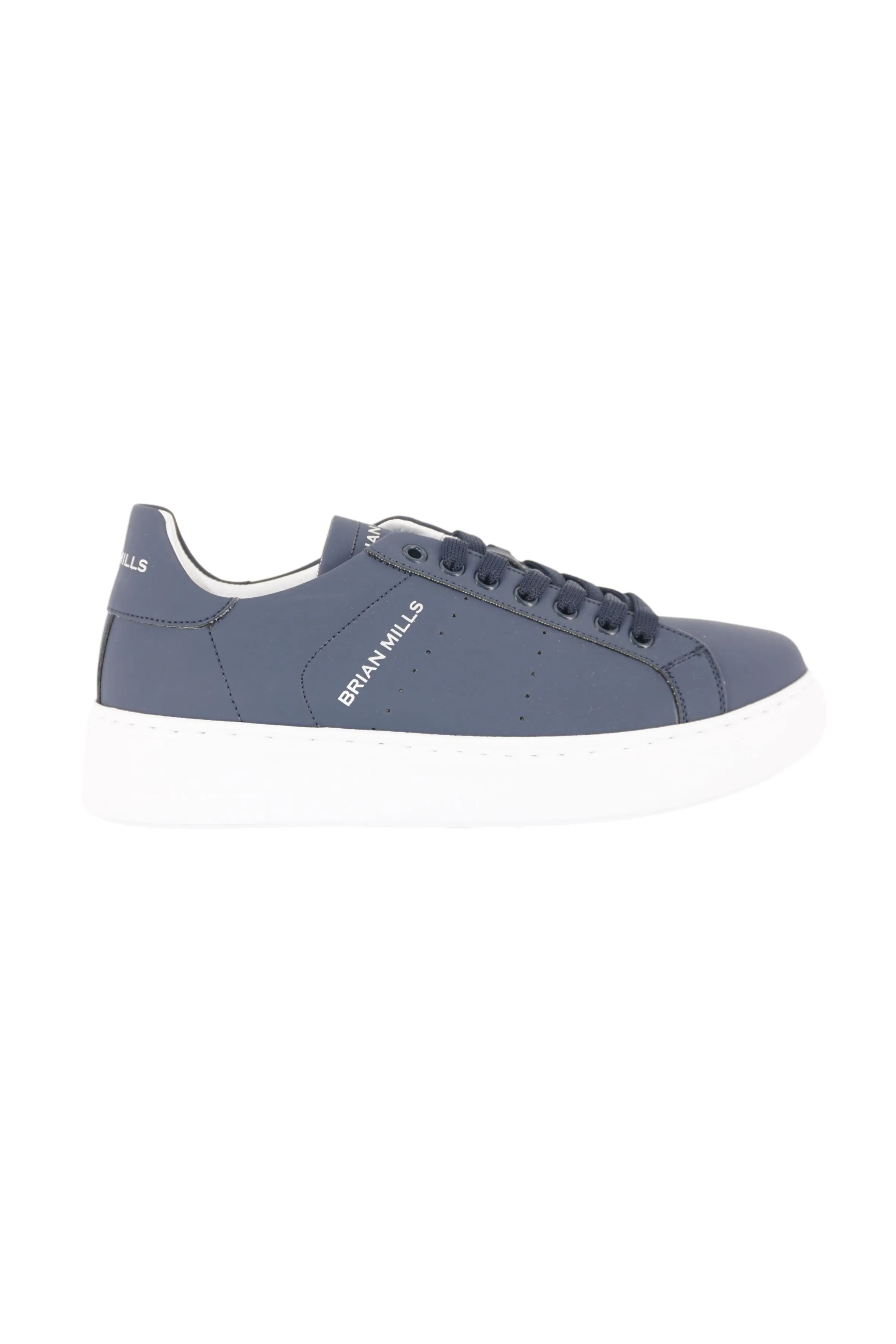 Blue Rubberized Fabric Sneaker