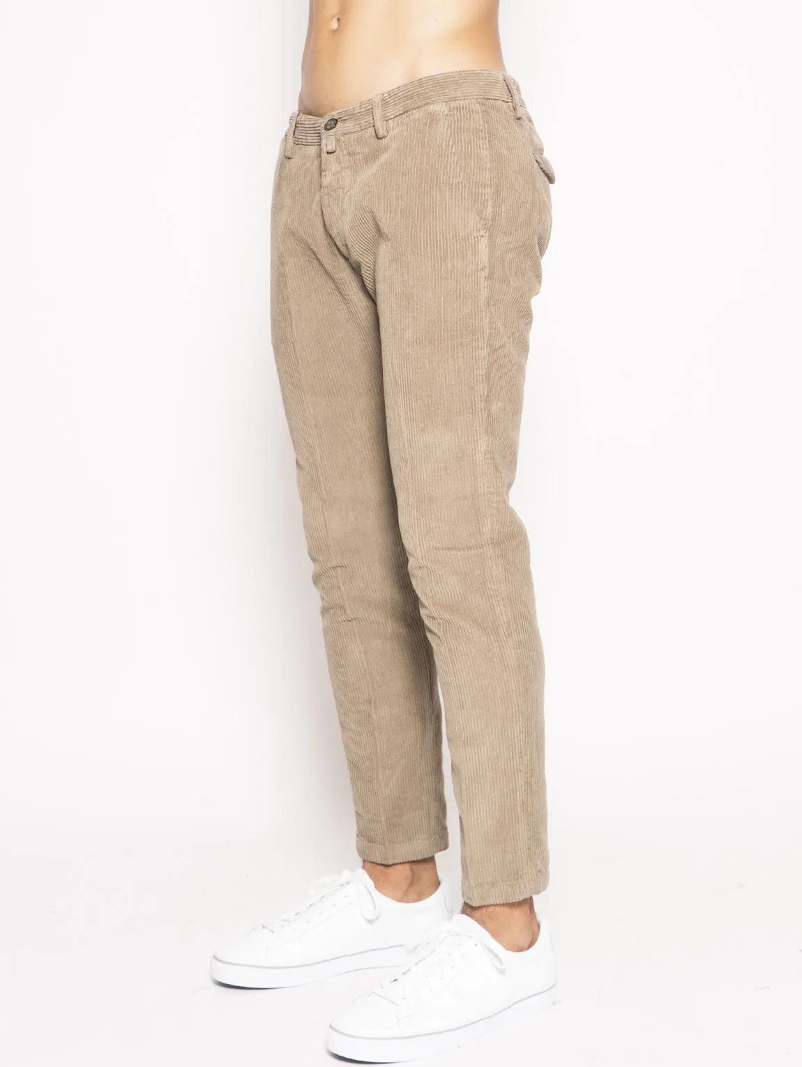 BRAN Khaki Velvet Rocker Pants