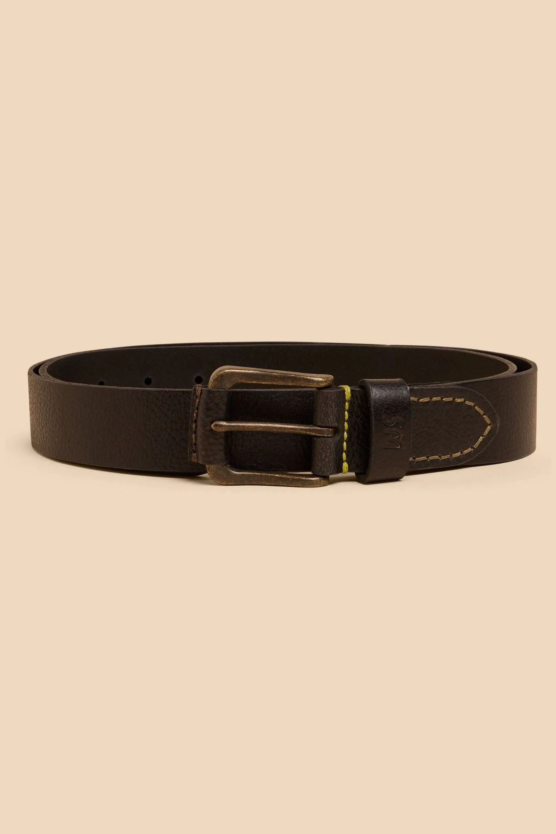 White Leather Belt