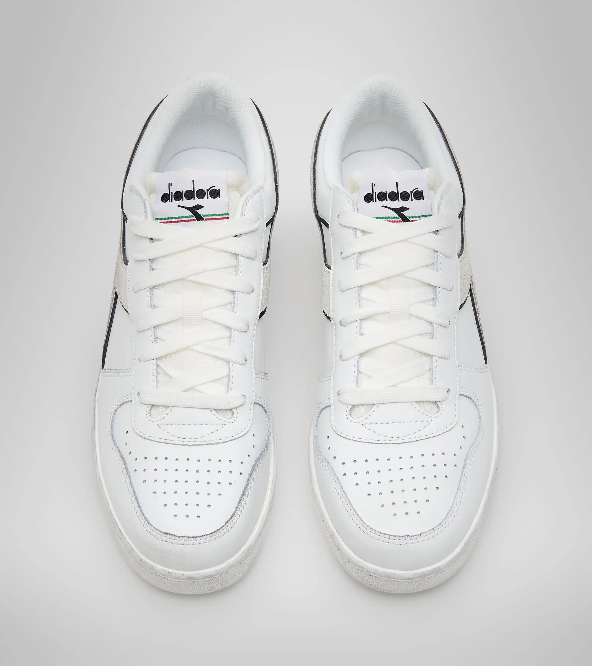Diadora Magic Basket Low Icona Leather Bianco White.