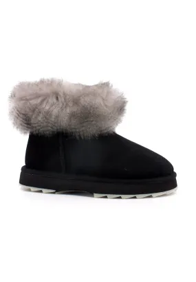 EMU Sharky Black Sheepskin Micro Crimp Boot Women's W12917