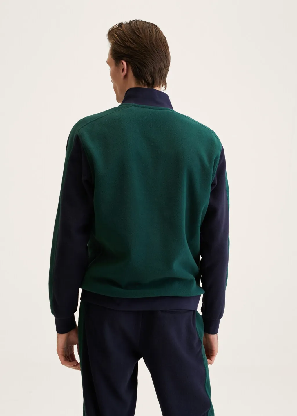 Felpa pile collo zip