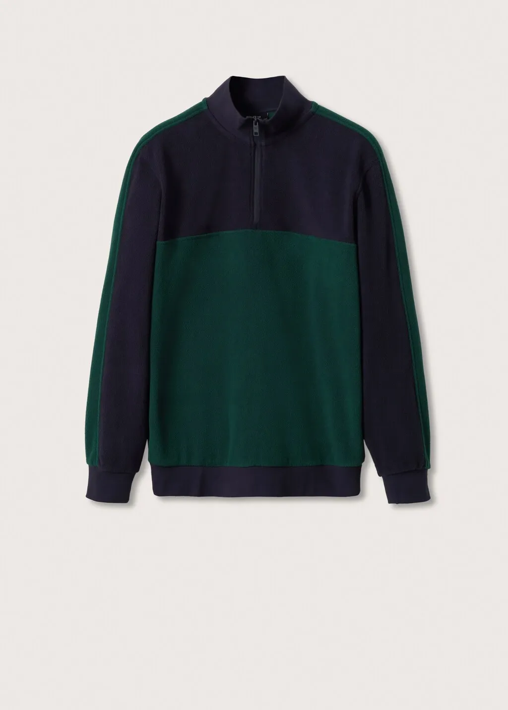 Felpa pile collo zip