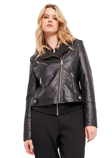 Gaudì eco-leather jacket for women - Black color - Style 321BD38003 - Year 2001