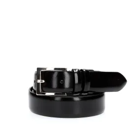 Men's Leather Belt FABRIZIO MANCINI 0001 Brushed Black