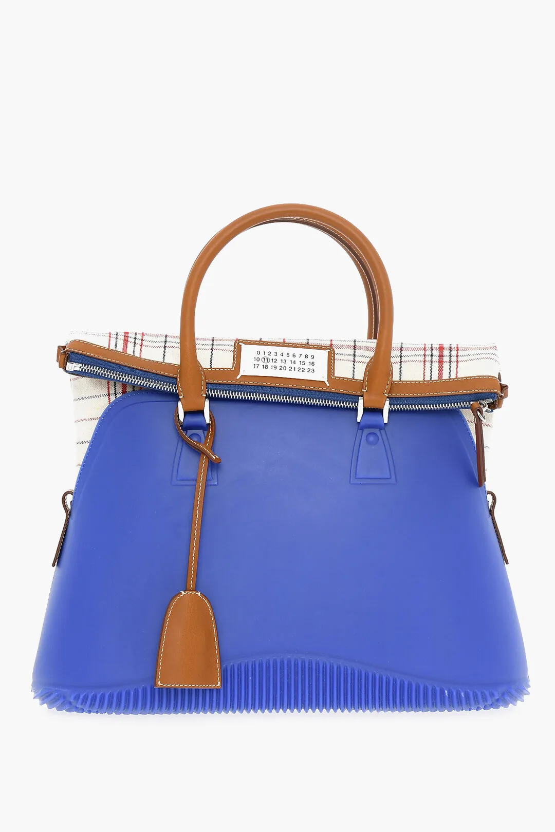 MM11 Borsa 5AC Gomma Pelle Dettaglio Quadri