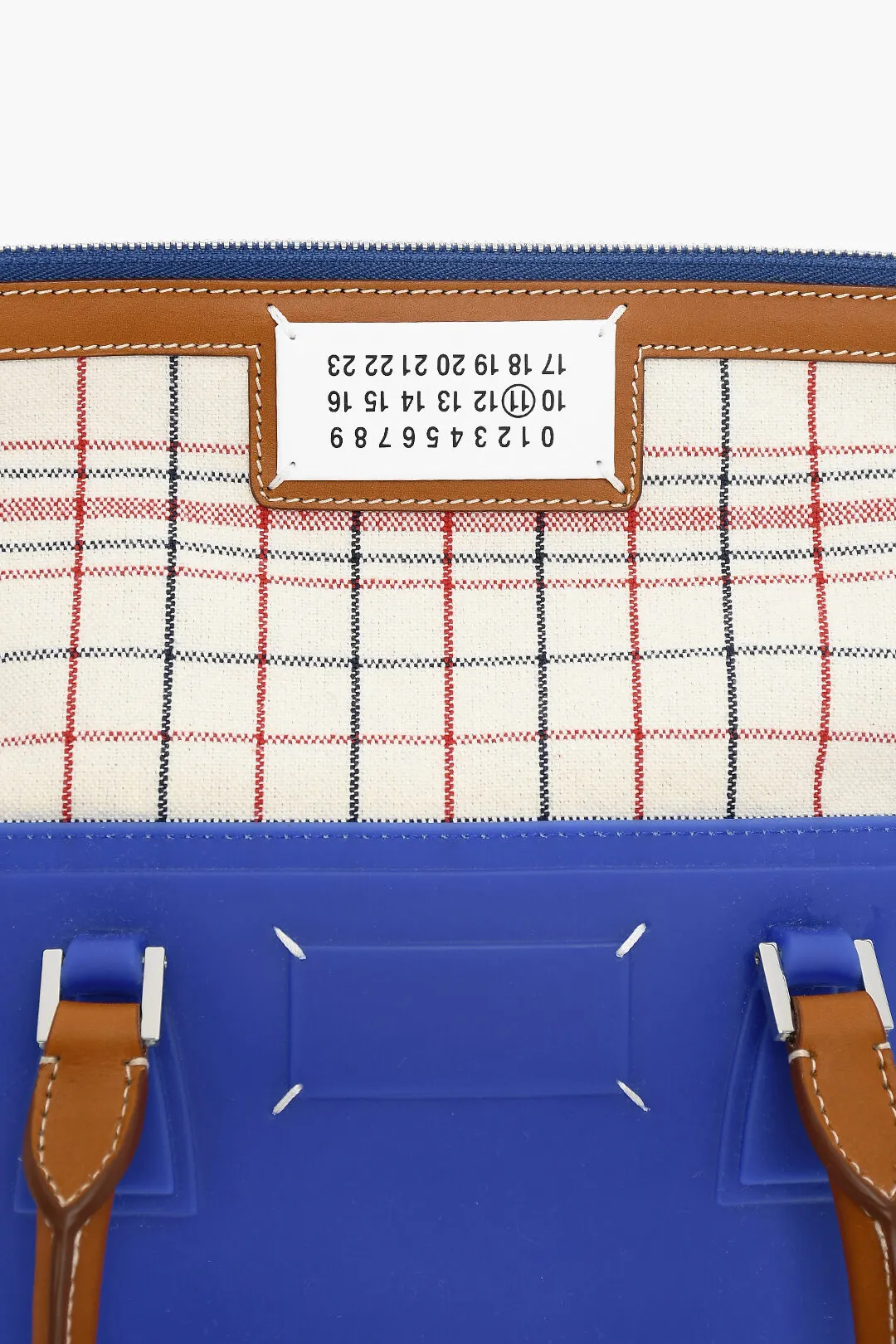 MM11 Borsa 5AC Gomma Pelle Dettaglio Quadri