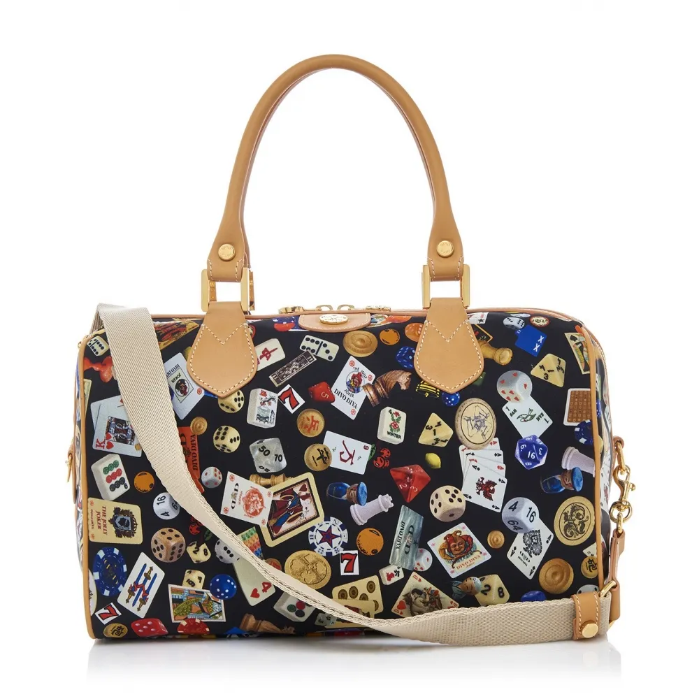 Montecarlo Divo Diva Nero Borsa Pelle Made in Italy Life is a Game Collection Alta Qualità Luxury