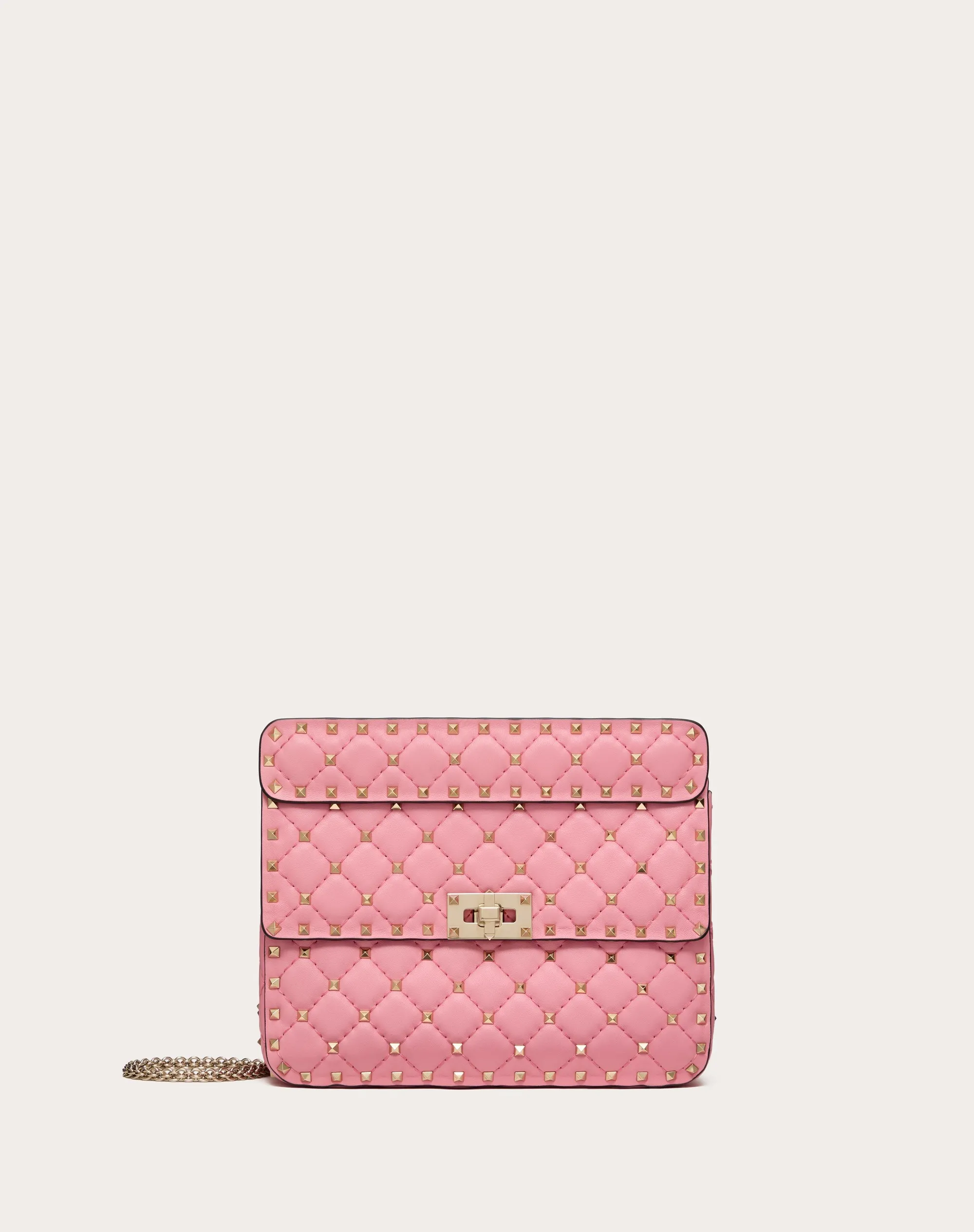 Rockstud Spike Nappa Leather Media Bag