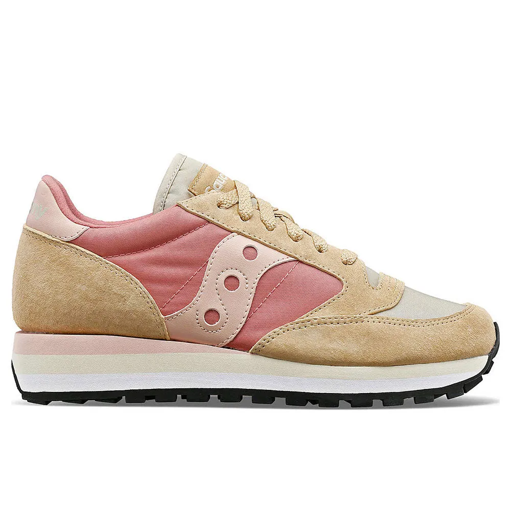 Scarpe Saucony Jazz Triple Donna Beige - Rosse
